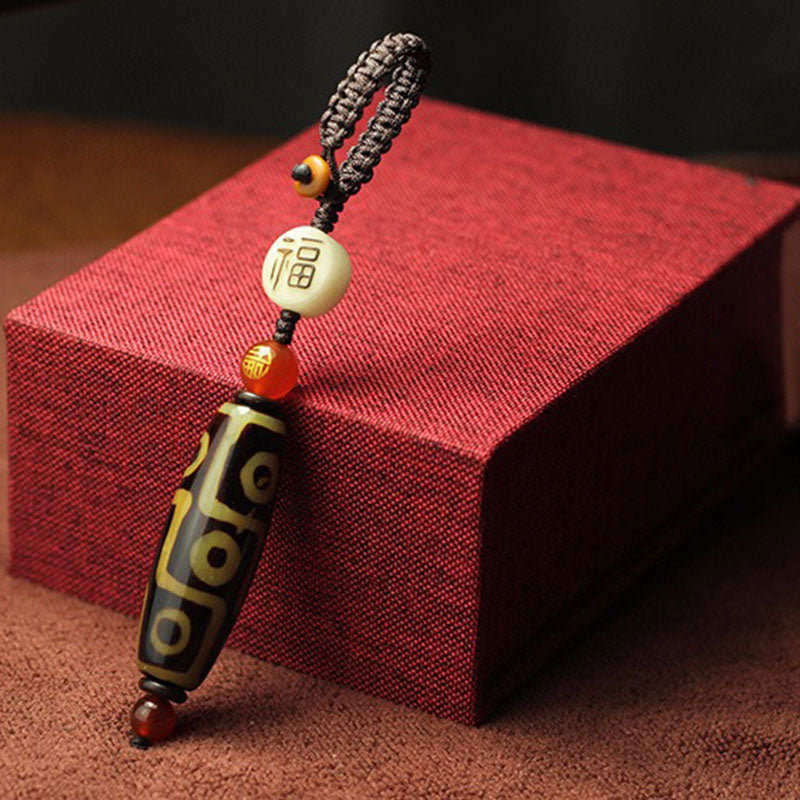 BWOOOH Tibetan Nine-Eye Dzi Bead Wealth Decoration
