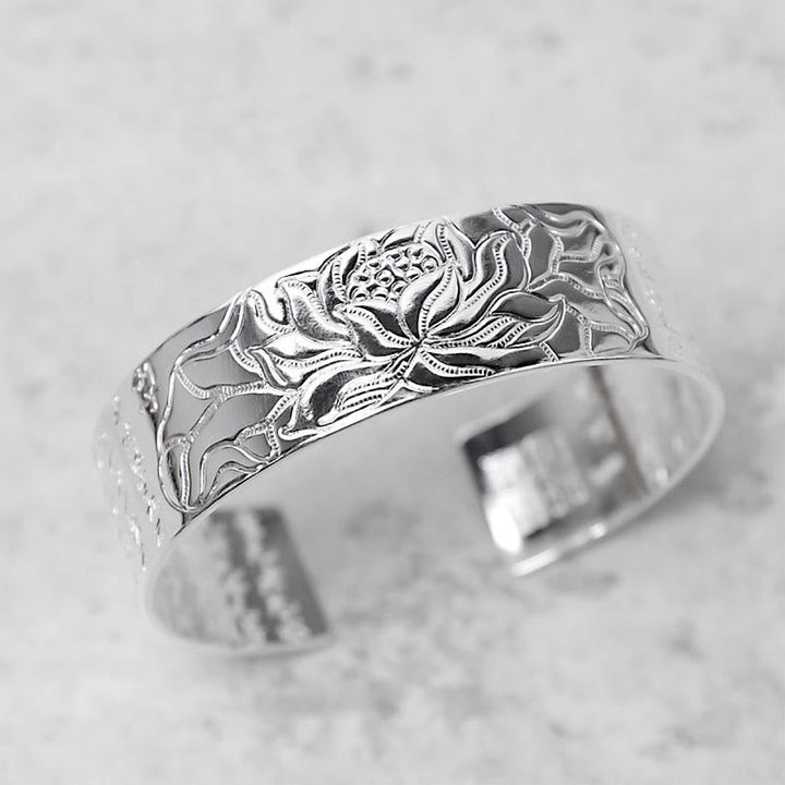 BWOOOH Tibetan Lotus White Copper Luck Bracelet