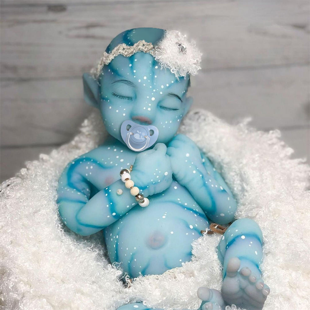 Reborn Blue Reborn Baby 12" & 16" Soft Platinum Liquid Silicone Baby Doll Girl or Boy