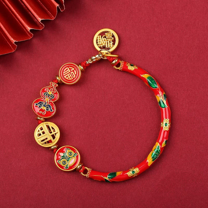 BWOOOH Tibetan Gourd Fortune Happiness Lion Wealth Luck Bracelet