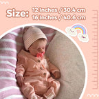 12 & 16 Inches Full Platinum Solid Silicone Newborn Baby Doll Boy and Girl Jacob and Evelyn with Flexible Limbs & Adorable Chubby Face