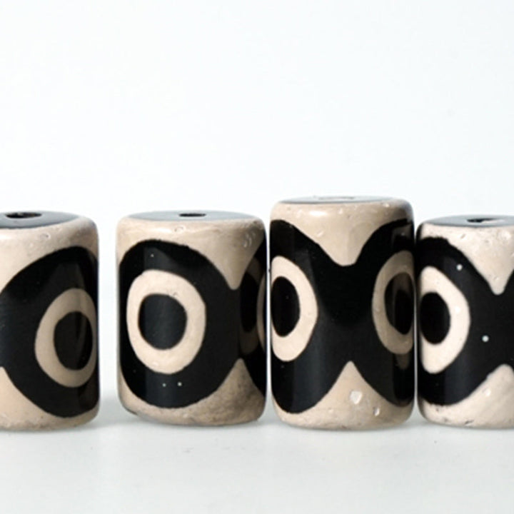 Buddha Stones Ebony Wood Dzi Bead Copper Protection Couple Bracelet (Extra 30% Off | USE CODE: FS30)