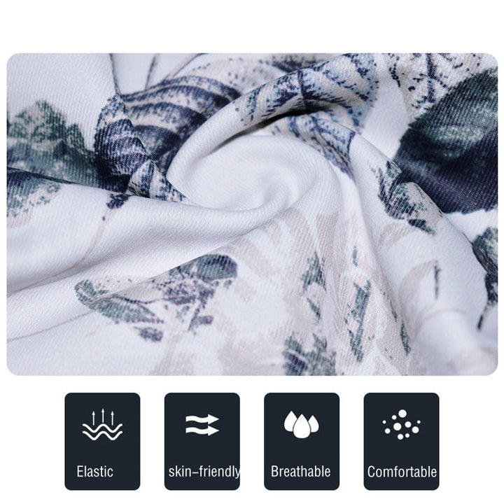 BWOOOH printed yoga leggings - Flowers Leaves Print Pants Sports Fitnes