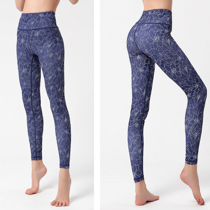 BWOOOH printed yoga leggings - Flowers Leaves Birds Print Pants Sports 