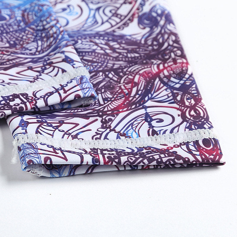 BWOOOH printed yoga leggings - Flowers Leaves Birds Print Pants Sports 
