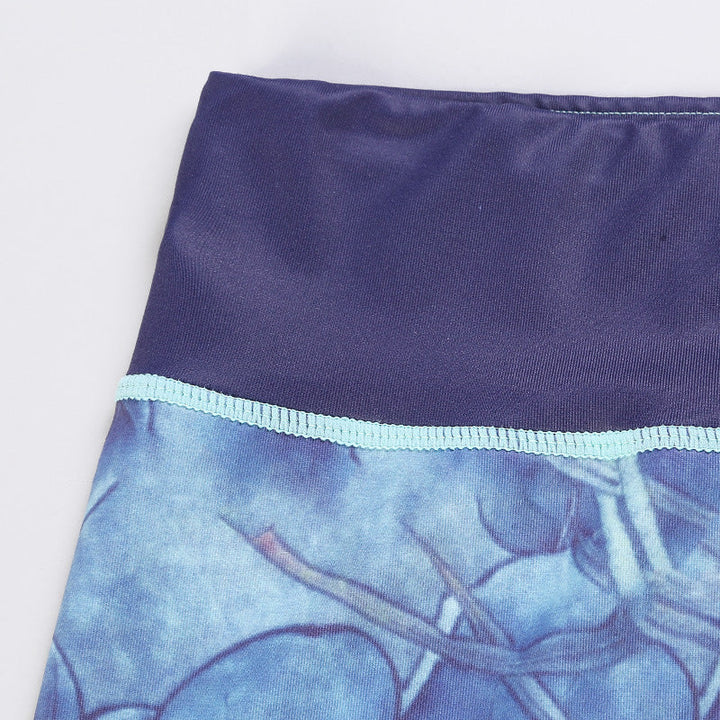 BWOOOH lotus print yoga leggings - Lotus Flower Print Design Pants Sports F