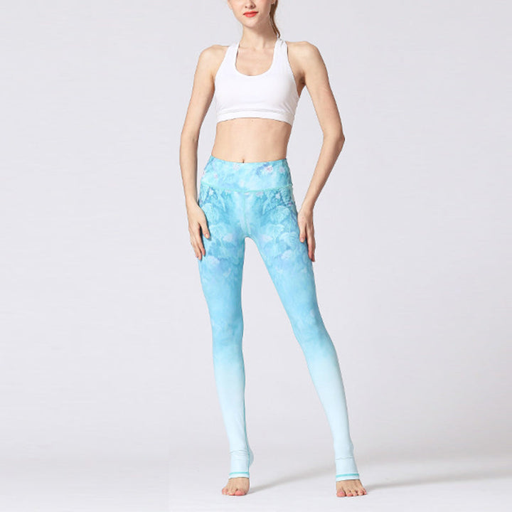 BWOOOH lotus print yoga leggings - Lotus Flower Floral Print Design Pants S
