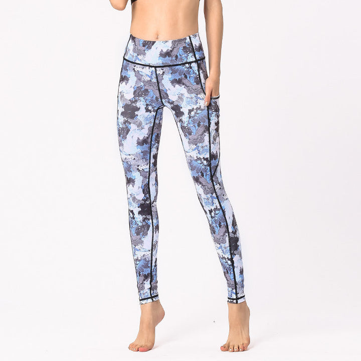 BWOOOH printed yoga leggings - Colorful Print Pants Sports Exercise Fit
