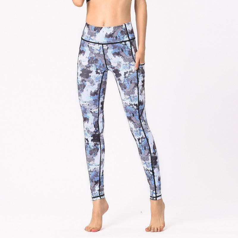 BWOOOH printed yoga leggings - Colorful Print Pants Sports Exercise Fit