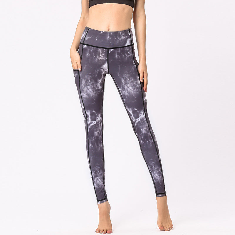BWOOOH printed yoga leggings - Colorful Print Pants Sports Exercise Fit