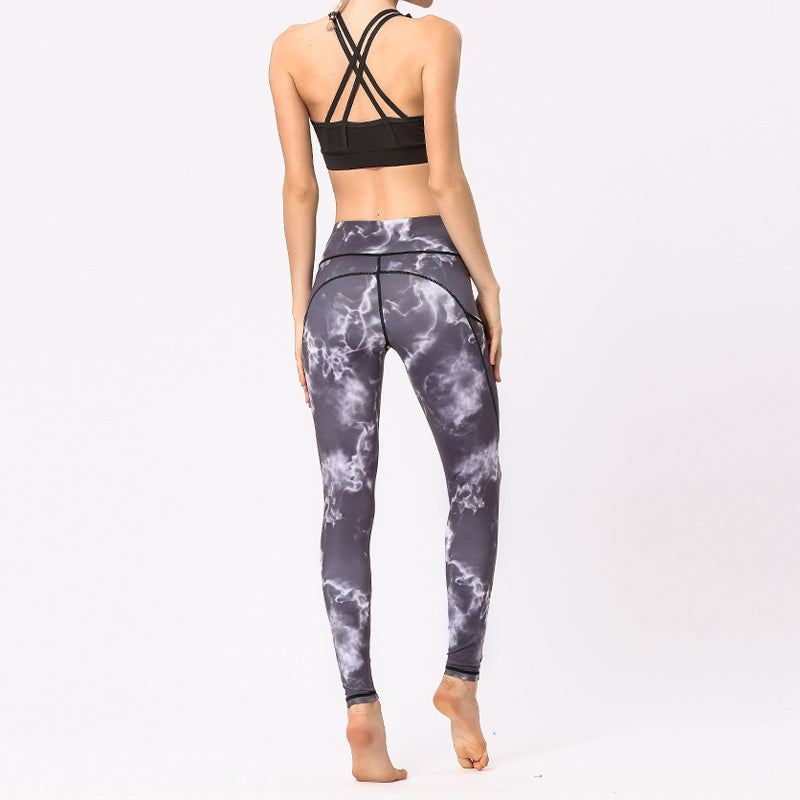BWOOOH printed yoga leggings - Colorful Print Pants Sports Exercise Fit