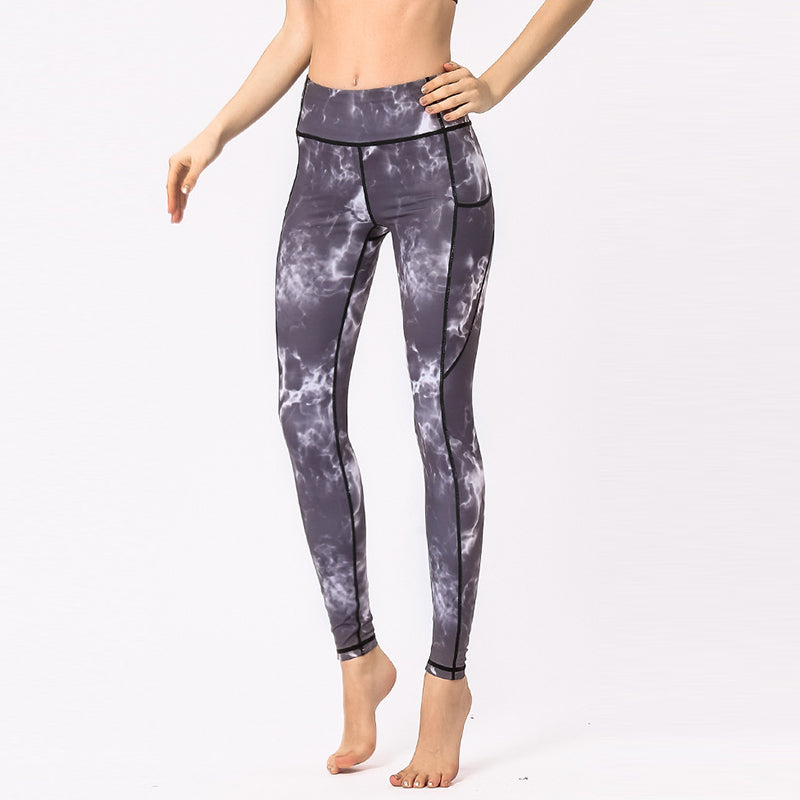 BWOOOH printed yoga leggings - Colorful Print Pants Sports Exercise Fit