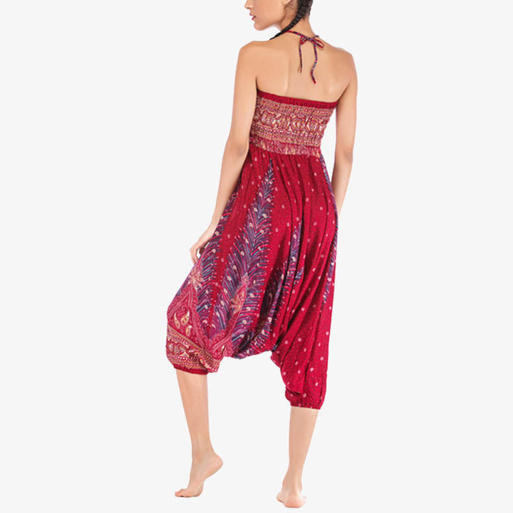 BWOOOH printed harem pants - Two Style Wear Feathers Geometric Patter