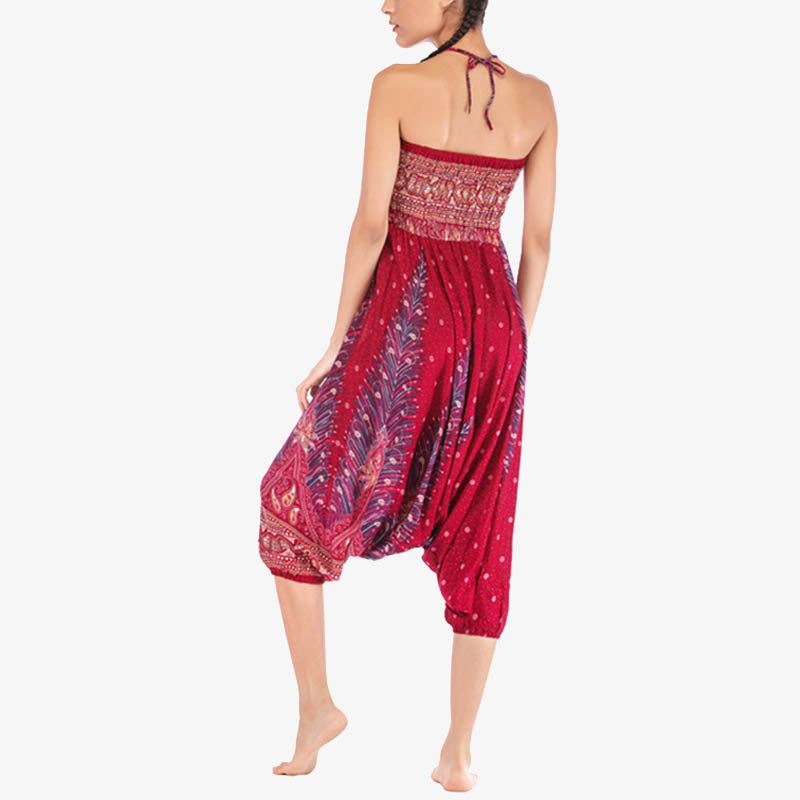 BWOOOH printed harem pants - Two Style Wear Feathers Geometric Patter