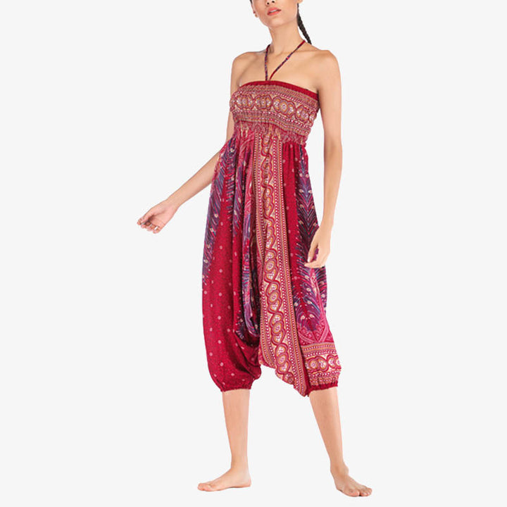 BWOOOH printed harem pants - Two Style Wear Feathers Geometric Patter