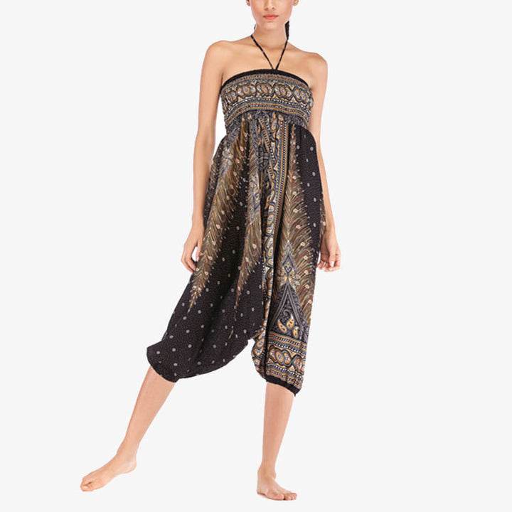 BWOOOH printed harem pants - Two Style Wear Feathers Geometric Patter