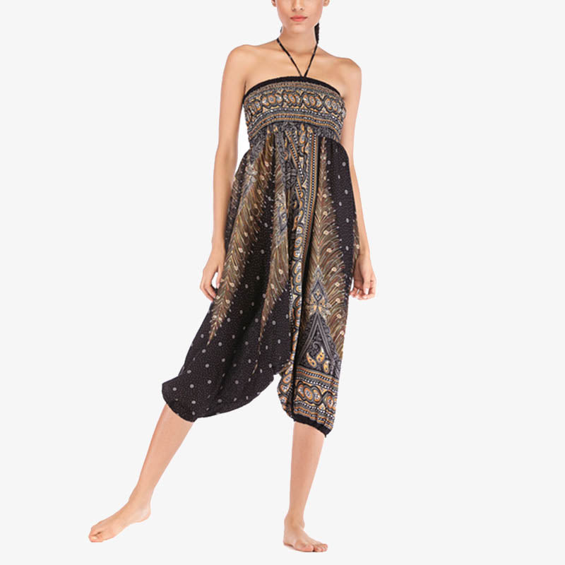 BWOOOH printed harem pants - Two Style Wear Feathers Geometric Patter