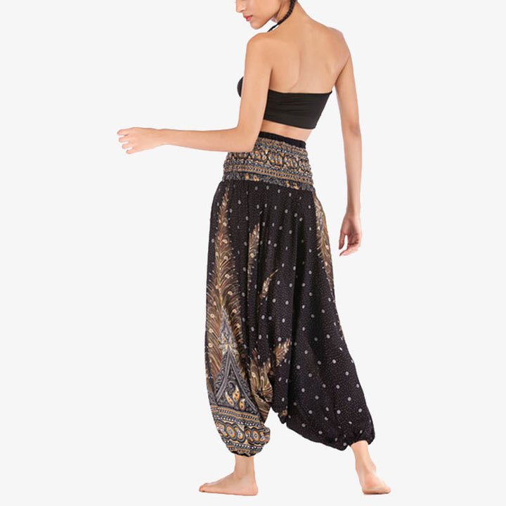 BWOOOH printed harem pants - Two Style Wear Feathers Geometric Patter