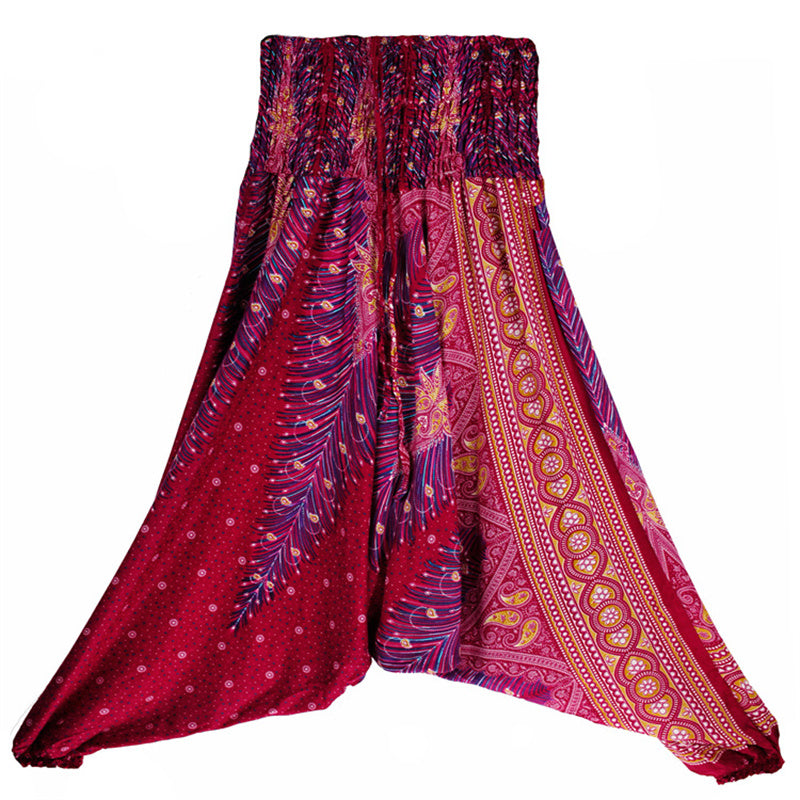 BWOOOH printed harem pants - Two Style Wear Feathers Geometric Patter