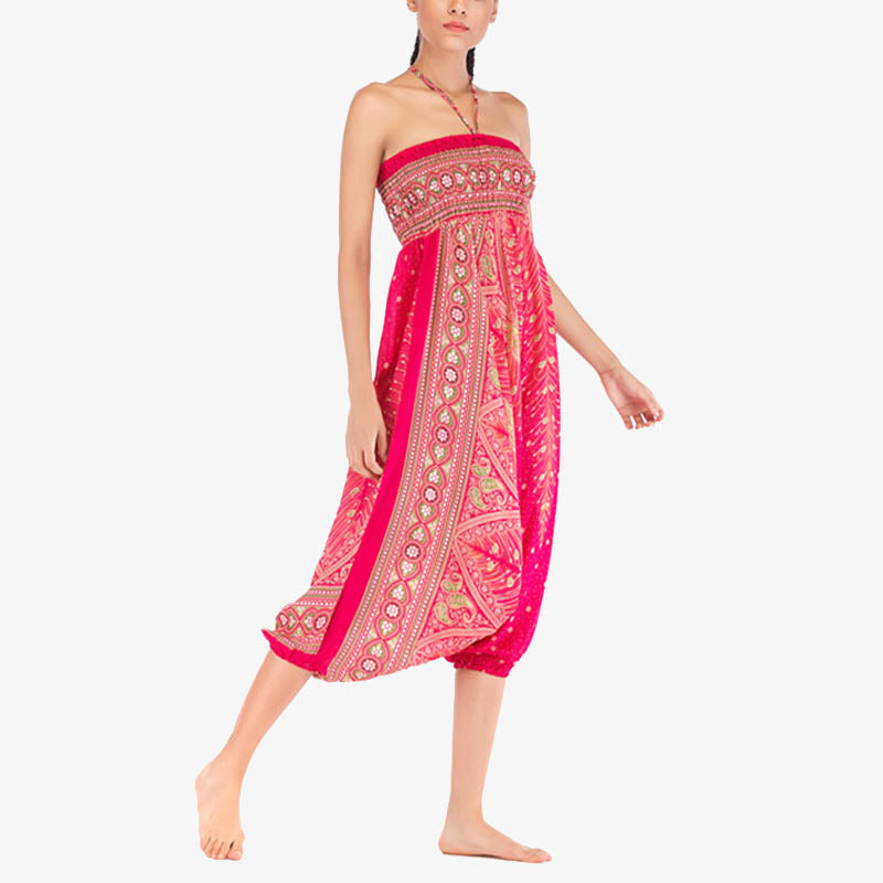 BWOOOH printed harem pants - Two Style Wear Feathers Geometric Patter