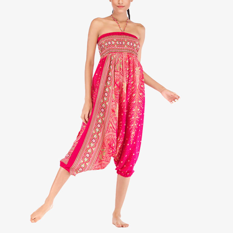 BWOOOH printed harem pants - Two Style Wear Feathers Geometric Patter