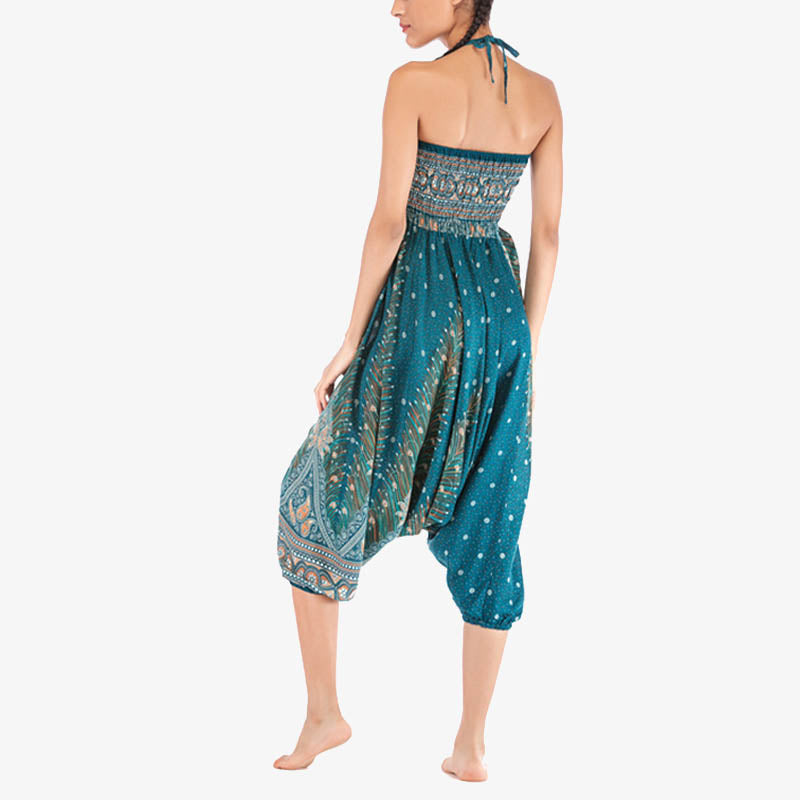 BWOOOH printed harem pants - Two Style Wear Feathers Geometric Patter