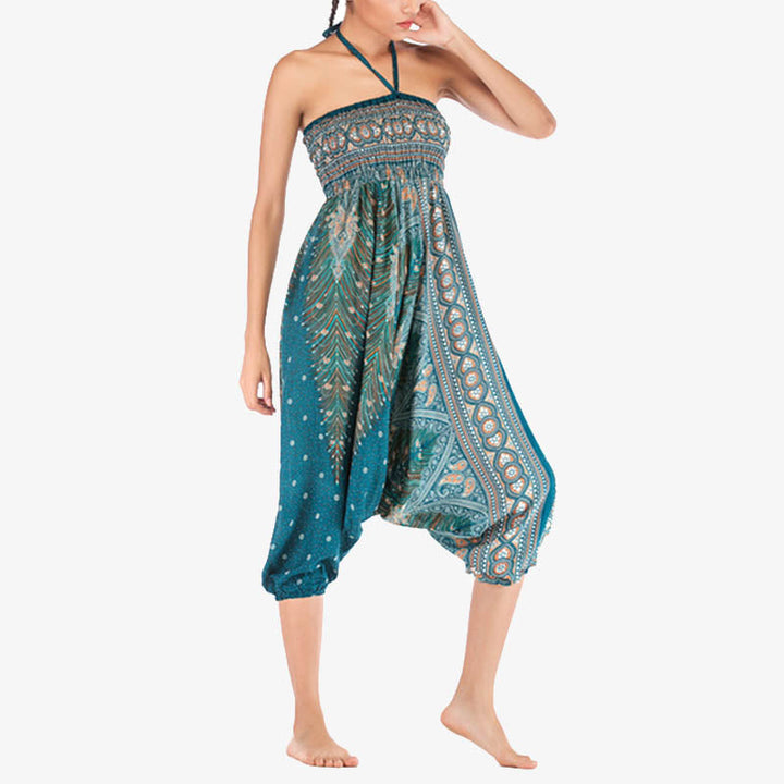BWOOOH printed harem pants - Two Style Wear Feathers Geometric Patter
