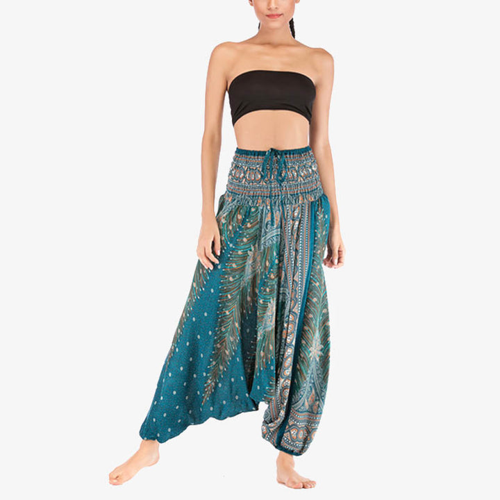 BWOOOH printed harem pants - Two Style Wear Feathers Geometric Patter
