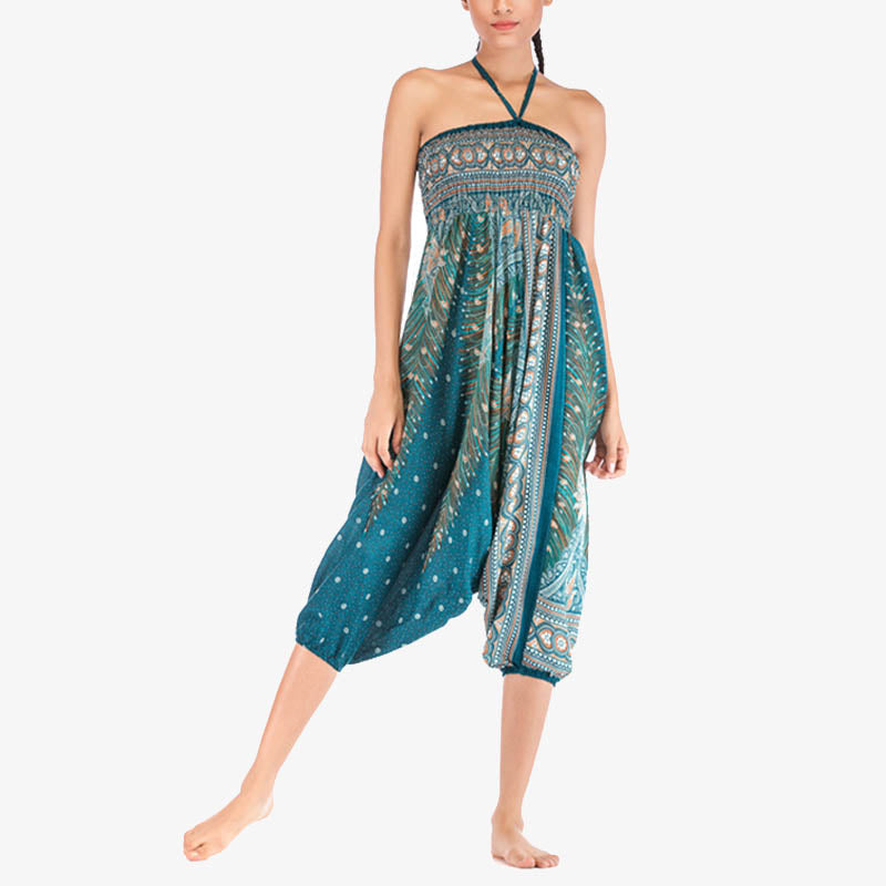 BWOOOH printed harem pants - Two Style Wear Feathers Geometric Patter