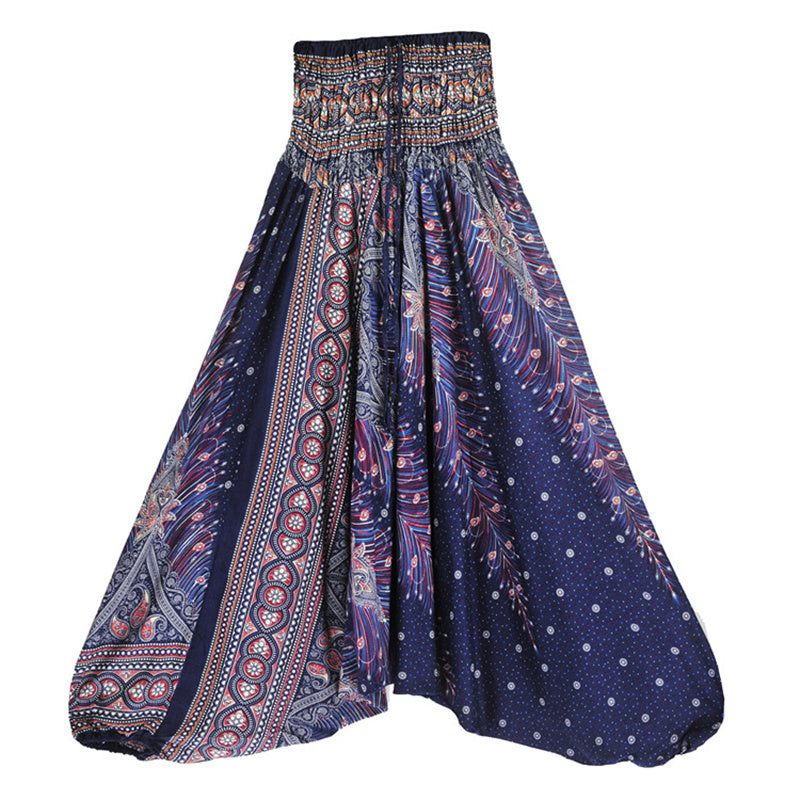 BWOOOH printed harem pants - Two Style Wear Feathers Geometric Patter