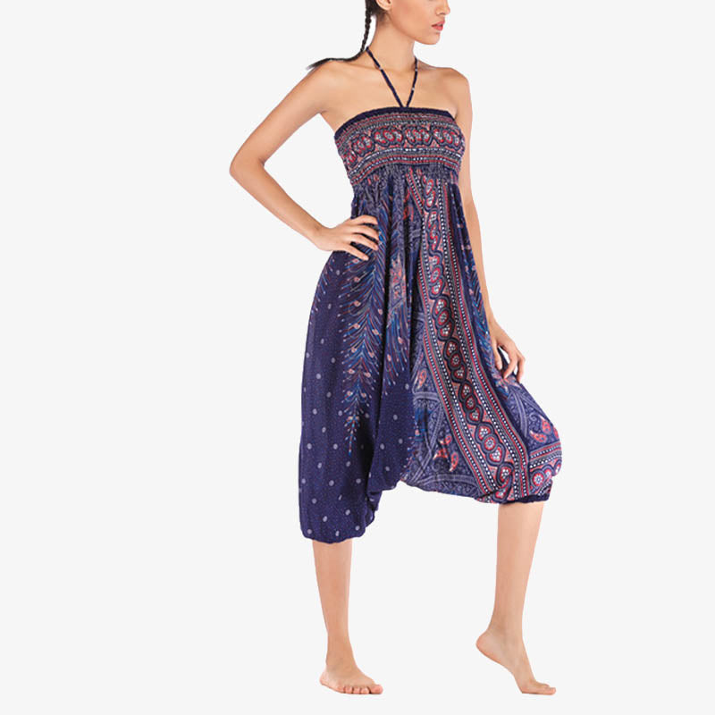 BWOOOH printed harem pants - Two Style Wear Feathers Geometric Patter