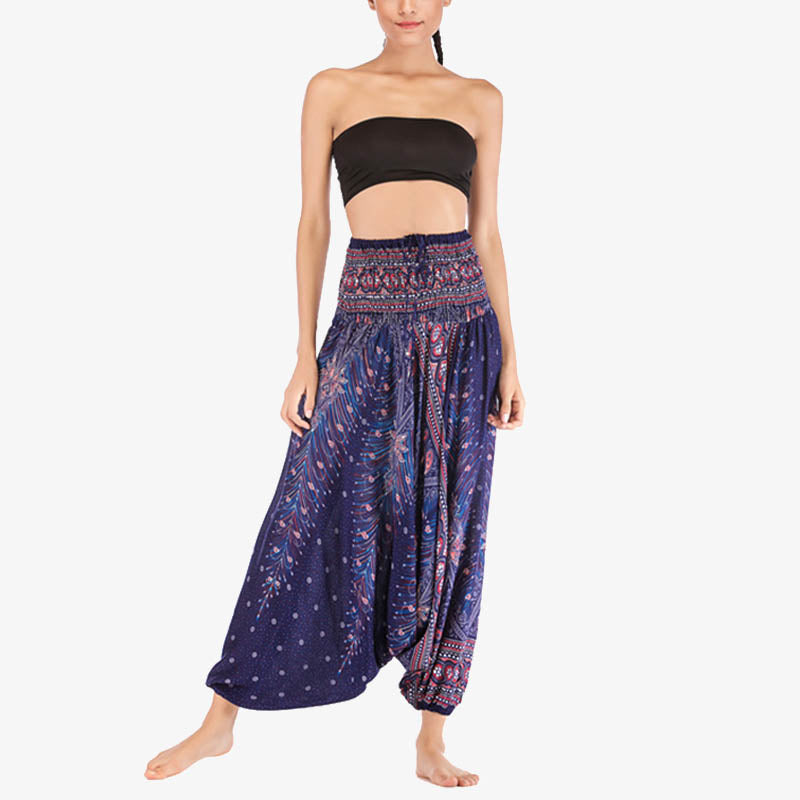 BWOOOH printed harem pants - Two Style Wear Feathers Geometric Patter