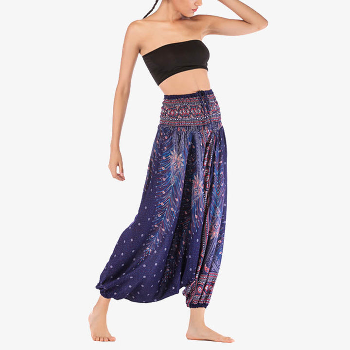 BWOOOH printed harem pants - Two Style Wear Feathers Geometric Patter