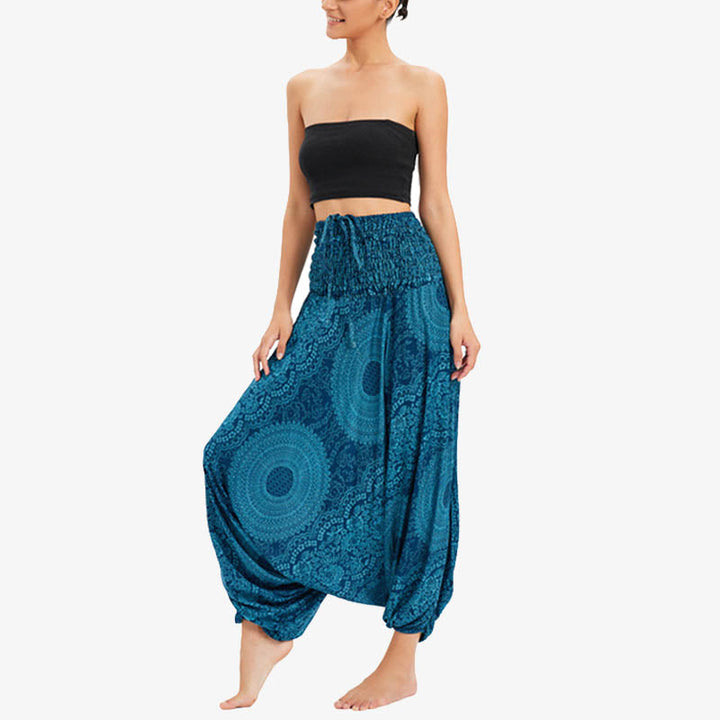 BWOOOH printed harem pants - Two Style Wear Round Geometric Loose Cas