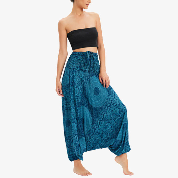 BWOOOH printed harem pants - Two Style Wear Round Geometric Loose Cas