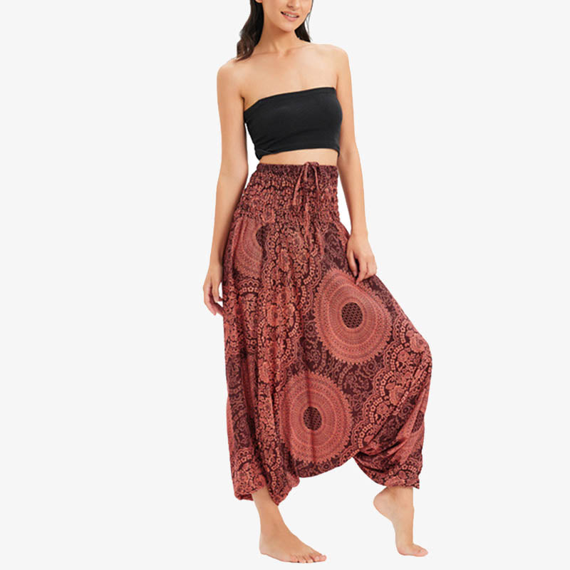 BWOOOH printed harem pants - Two Style Wear Round Geometric Loose Cas