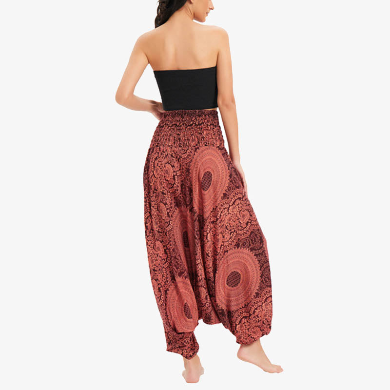 BWOOOH printed harem pants - Two Style Wear Round Geometric Loose Cas