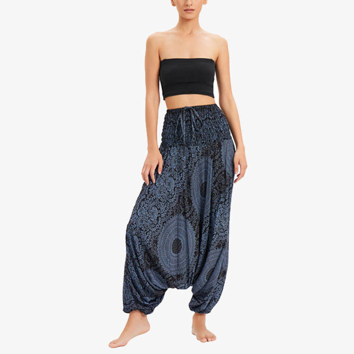 BWOOOH printed harem pants - Two Style Wear Round Geometric Loose Cas