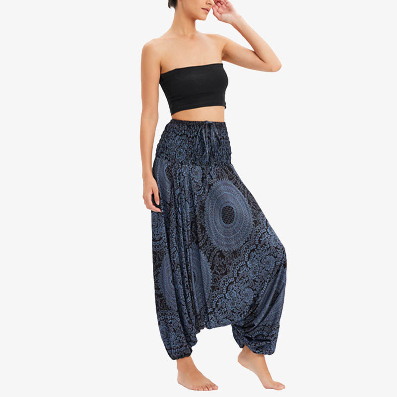BWOOOH printed harem pants - Two Style Wear Round Geometric Loose Cas