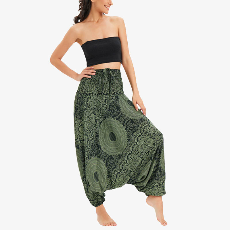 BWOOOH printed harem pants - Two Style Wear Round Geometric Loose Cas