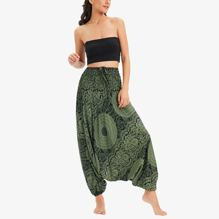 BWOOOH printed harem pants - Two Style Wear Round Geometric Loose Cas