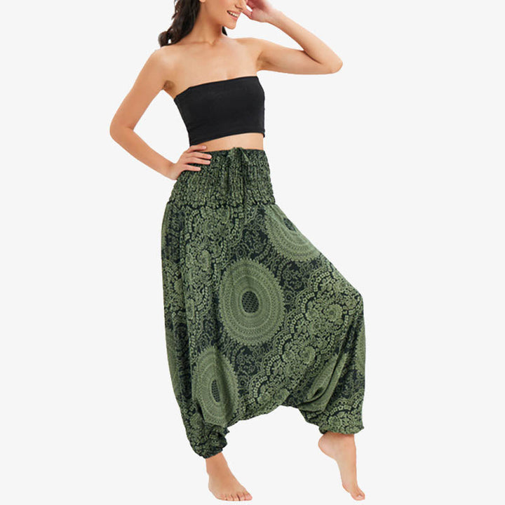 BWOOOH printed harem pants - Two Style Wear Round Geometric Loose Cas