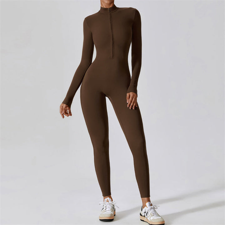 BWOOOH printed yoga pants - Women Zipper Long Sleeve Shapewear Jumps