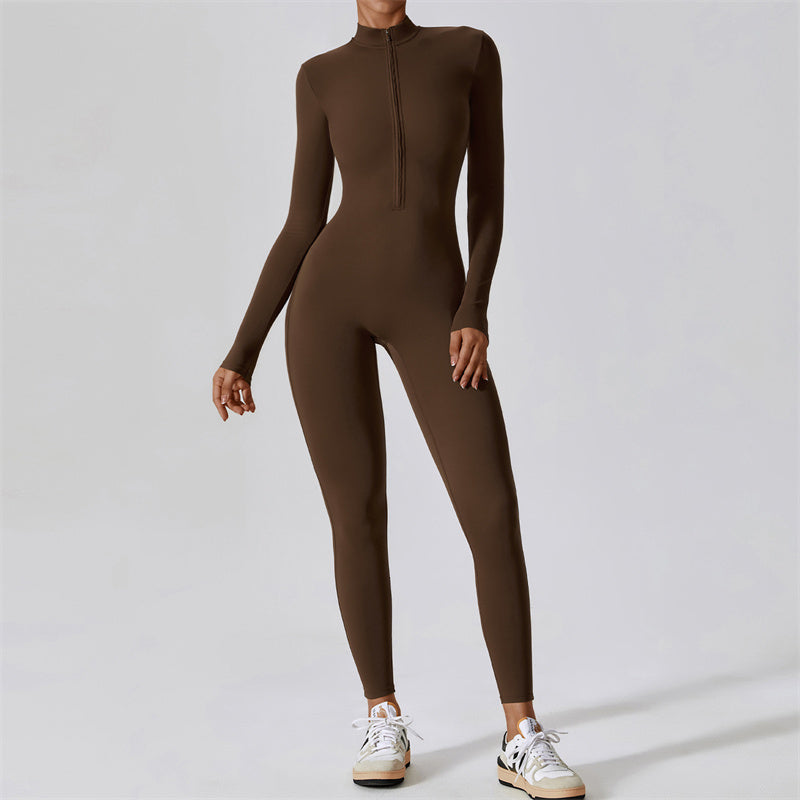 BWOOOH printed yoga pants - Women Zipper Long Sleeve Shapewear Jumps
