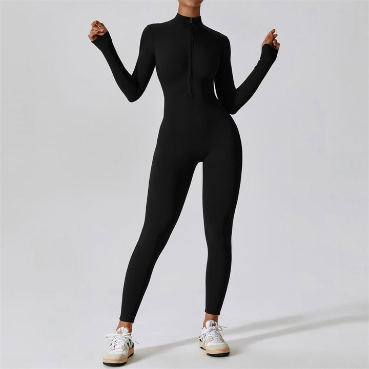 BWOOOH printed yoga pants - Women Zipper Long Sleeve Shapewear Jumps