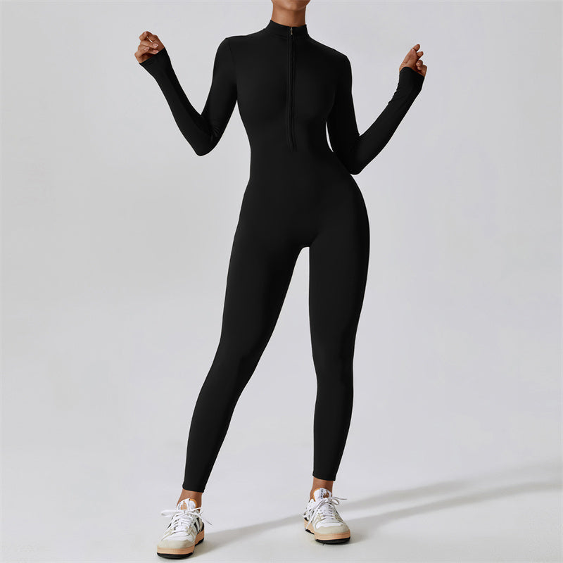 BWOOOH printed yoga pants - Women Zipper Long Sleeve Shapewear Jumps