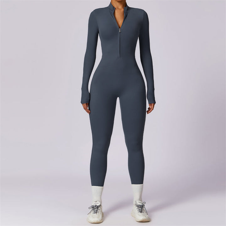 BWOOOH printed yoga pants - Women Zipper Long Sleeve Shapewear Jumps