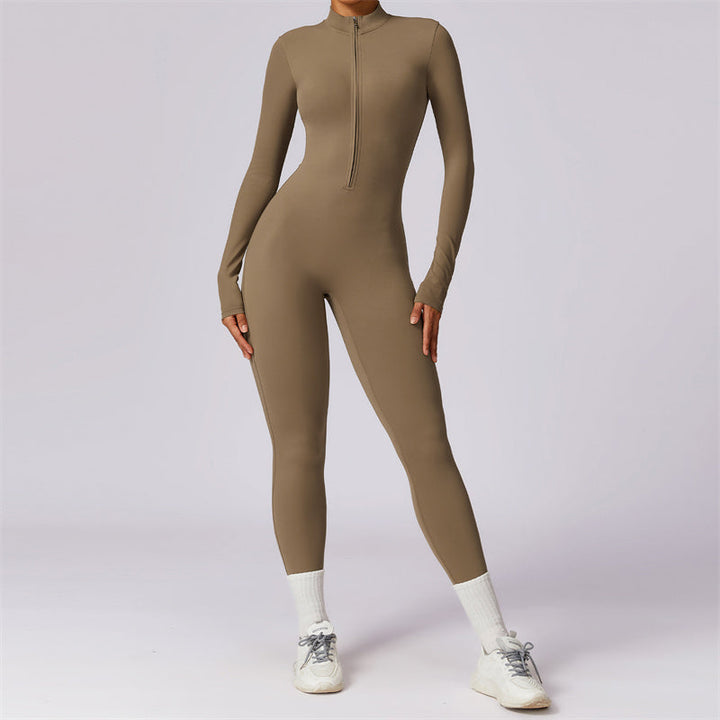 BWOOOH printed yoga pants - Women Zipper Long Sleeve Shapewear Jumps