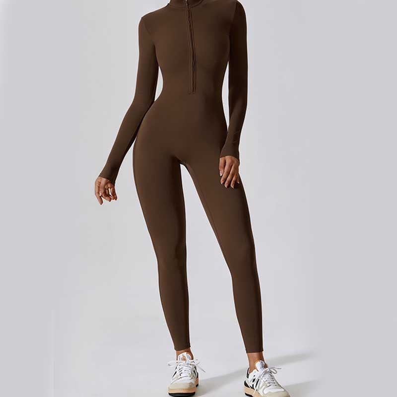 BWOOOH printed yoga pants - Women Zipper Long Sleeve Shapewear Jumps