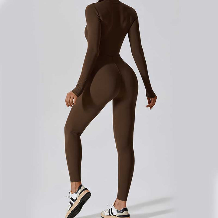 BWOOOH printed yoga pants - Women Zipper Long Sleeve Shapewear Jumps